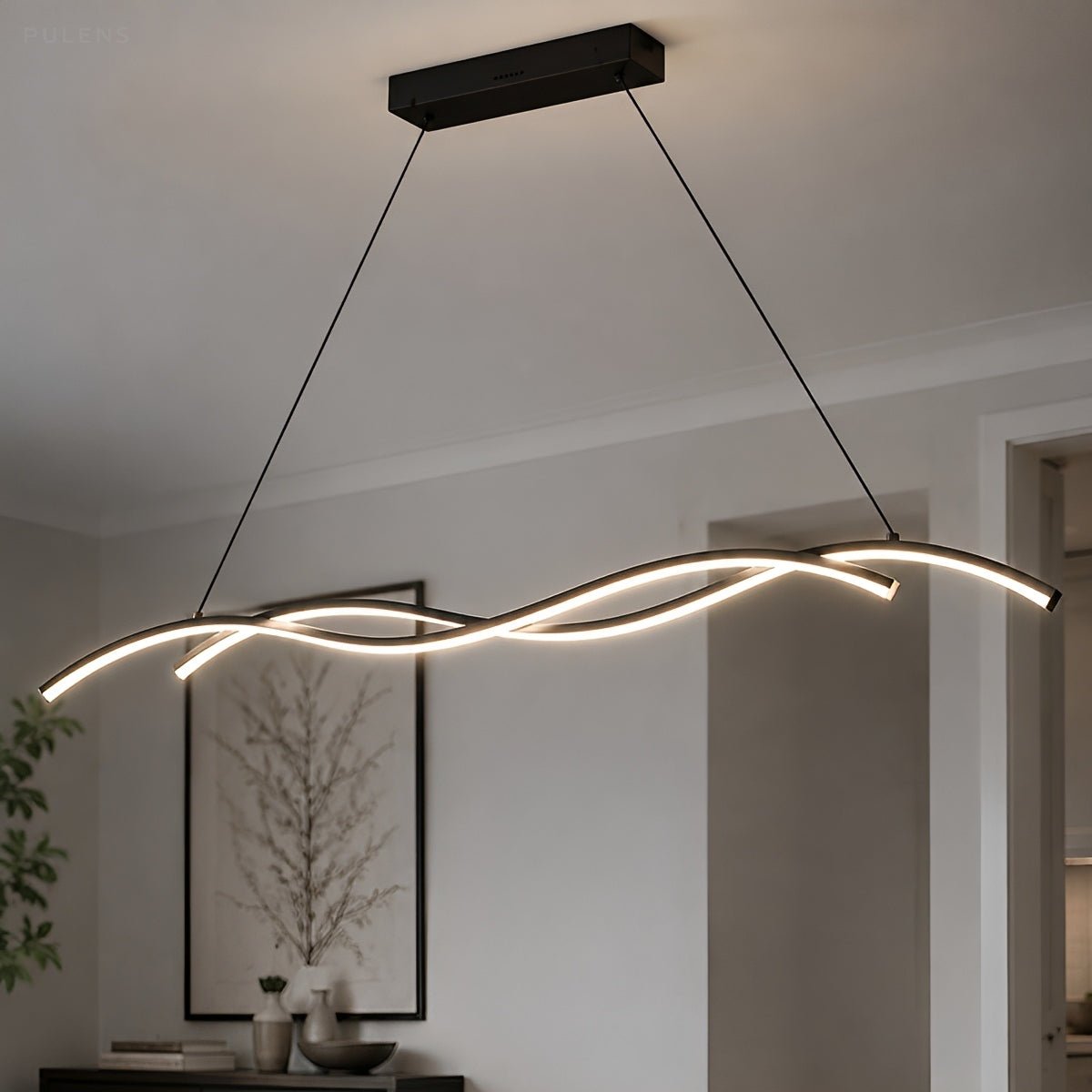 Dimmable Modern Double Wave LED Pendant Light - Pulens
