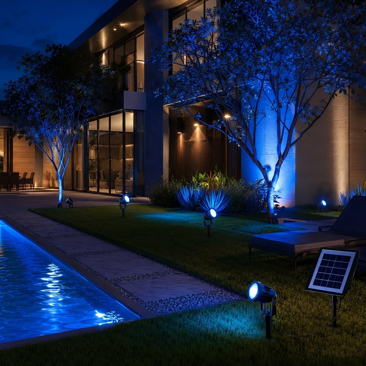 Waterproof Solar Spotlights Outdoor LED Landscape Lights - Pulens