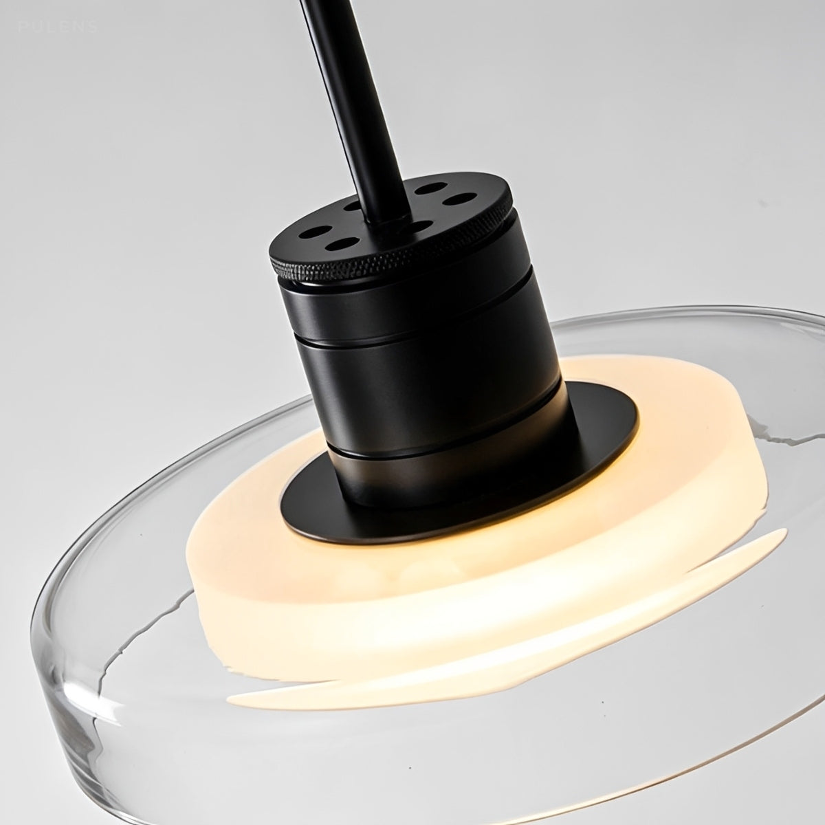 Modern Disc Pendant Light Round Glass
