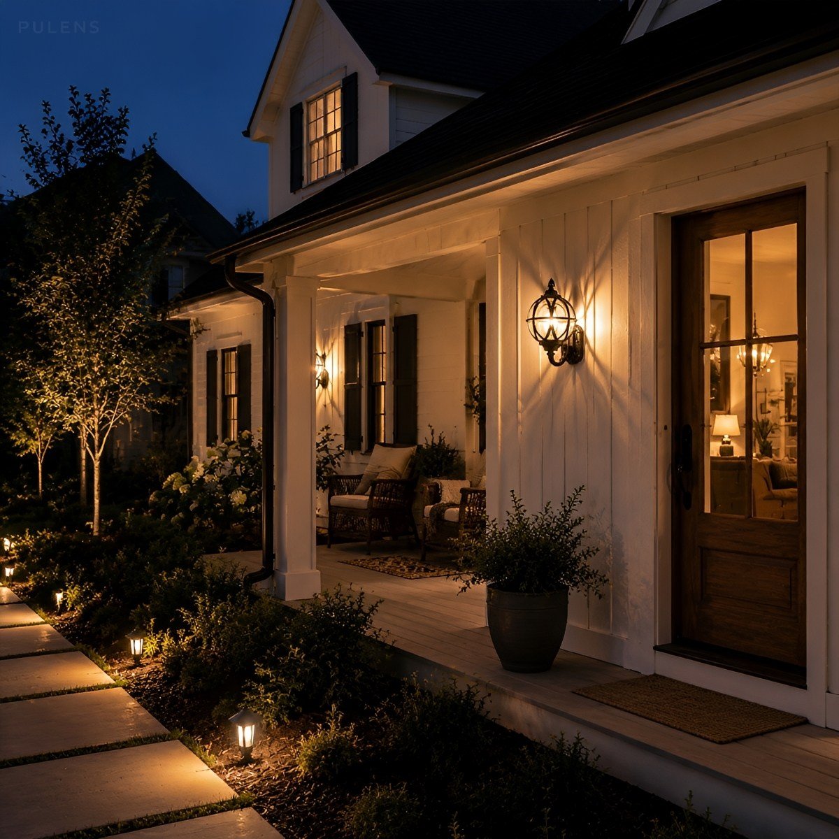 Dimmable Cage Lantern Outdoor Wall Light - Pulens