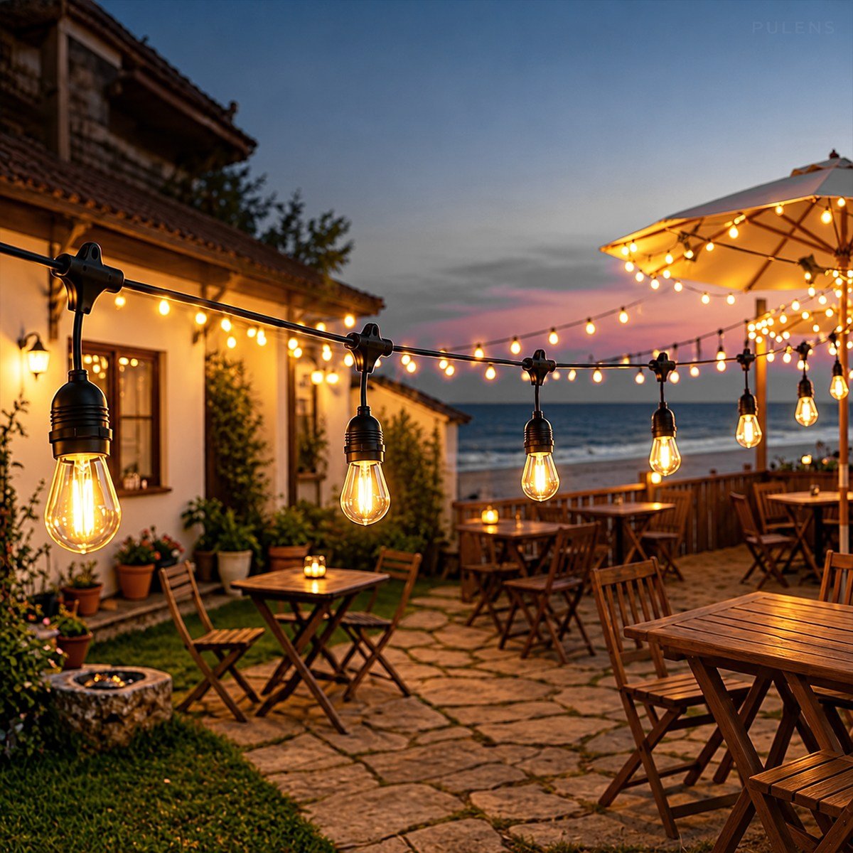 Waterproof Edison Bulb LED Outdoor String Lights - Pulens