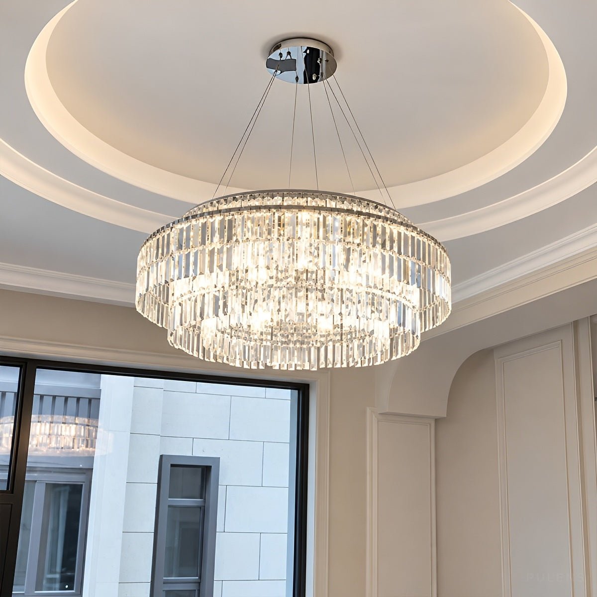 Modern Luxury Round Crystal LED Chandelier - Pulens