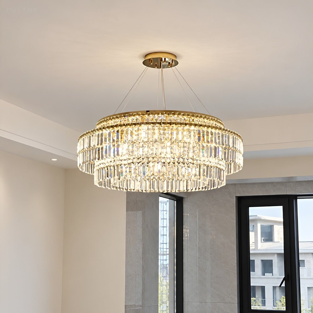 Modern Luxury Round Crystal LED Chandelier - Pulens