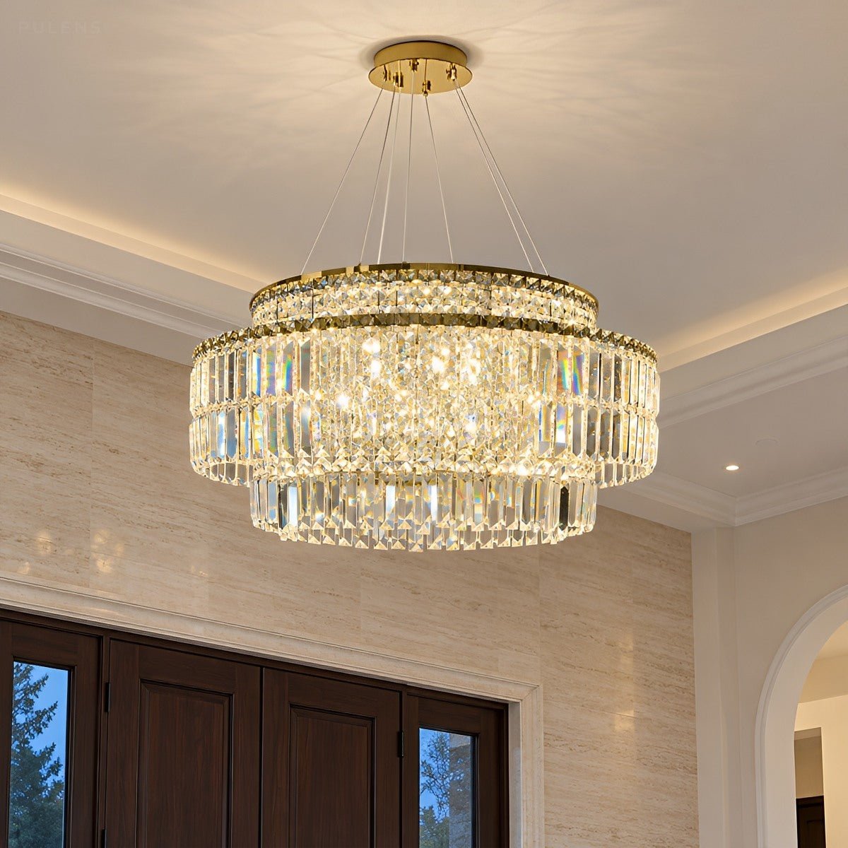 Modern Luxury Round Crystal LED Chandelier - Pulens