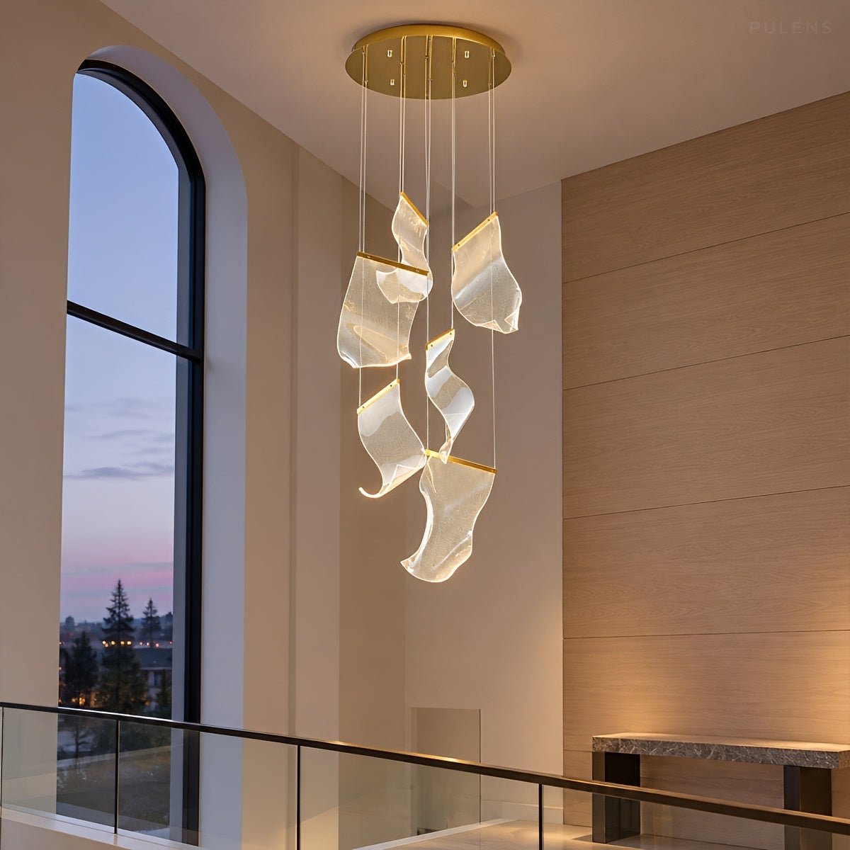 Modern Luxury Sculptural Staircase LED Chandelier - Pulens