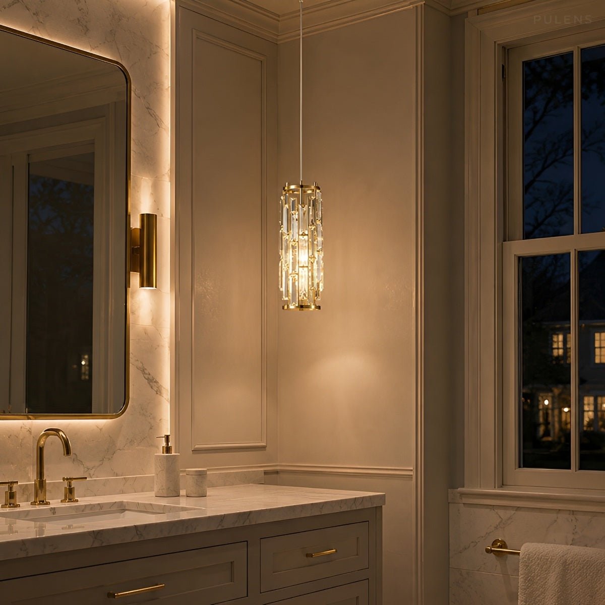 Dimmable Cascade Crystal Pendant Chandelier - Pulens