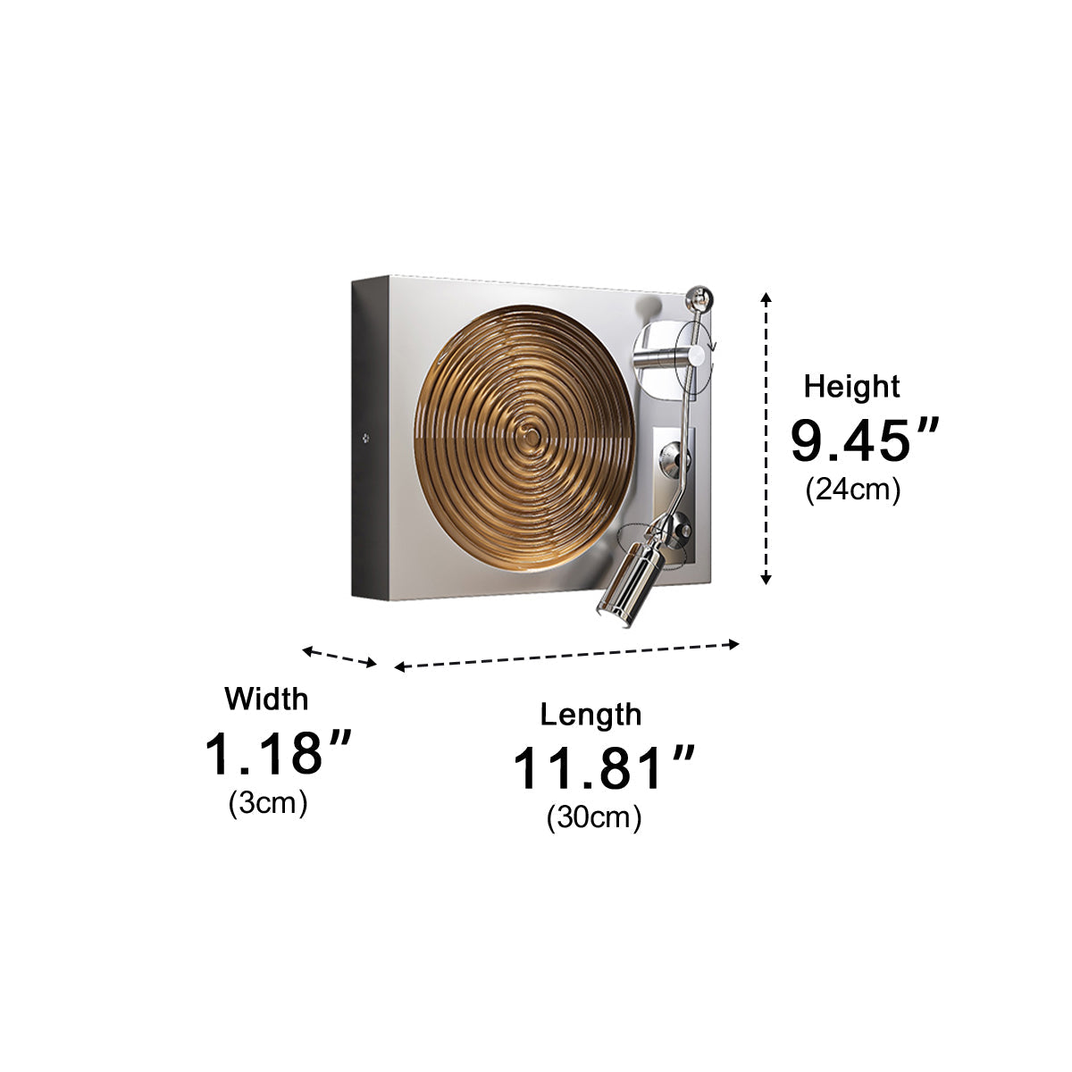 Modern Minimalist Metal Punk Radio-Shaped LED Wall Sconces