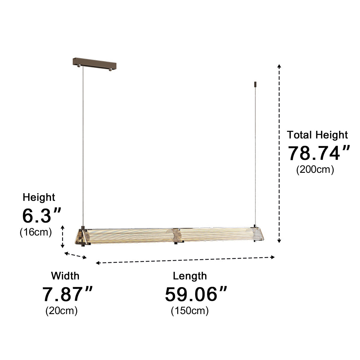 Modern Metal LED Pendant Light – Minimalist Linear Design