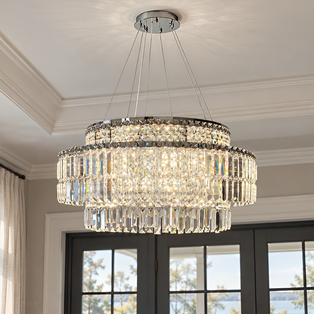 Modern Luxury Round Crystal LED Chandelier - Pulens