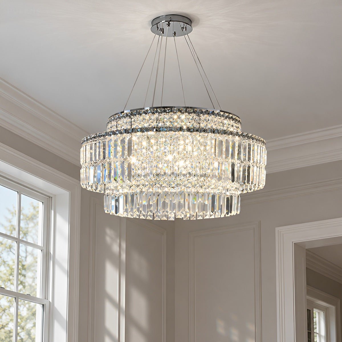 Modern Luxury Round Crystal LED Chandelier - Pulens