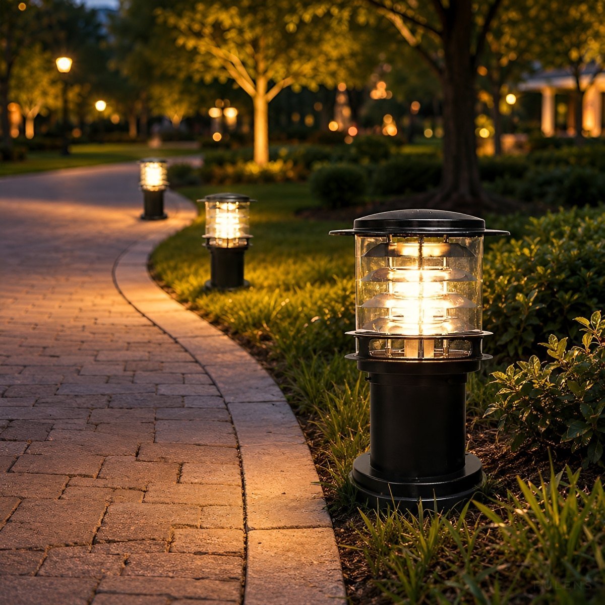 Waterproof Pagoda LED Outdoor Bollard Path Light - Pulens