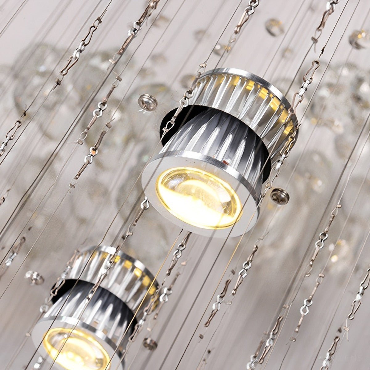 Modern Spiral Crystal LED Chandelier Luxury Staircase Light - Pulens
