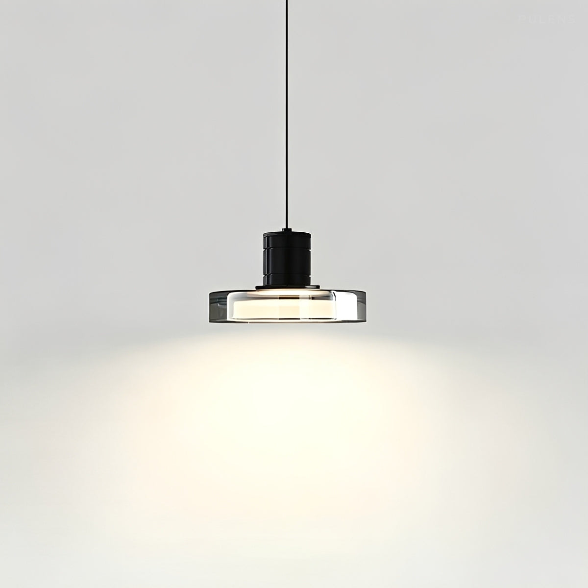 Modern Disc Pendant Light Round Glass