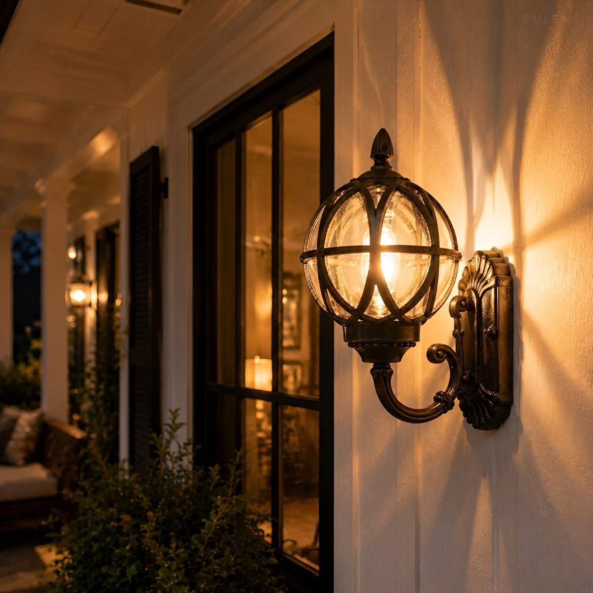 Dimmable Cage Lantern Outdoor Wall Light - Pulens