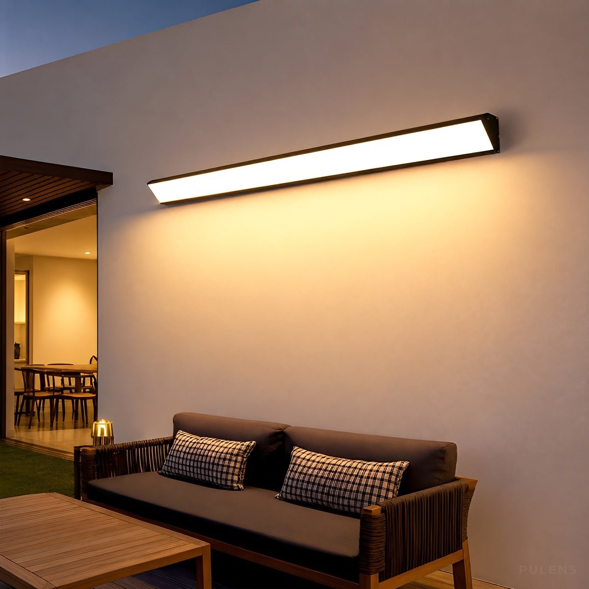 Waterproof Outdoor Modern Linear LED Outdoor Wall Light - Pulens