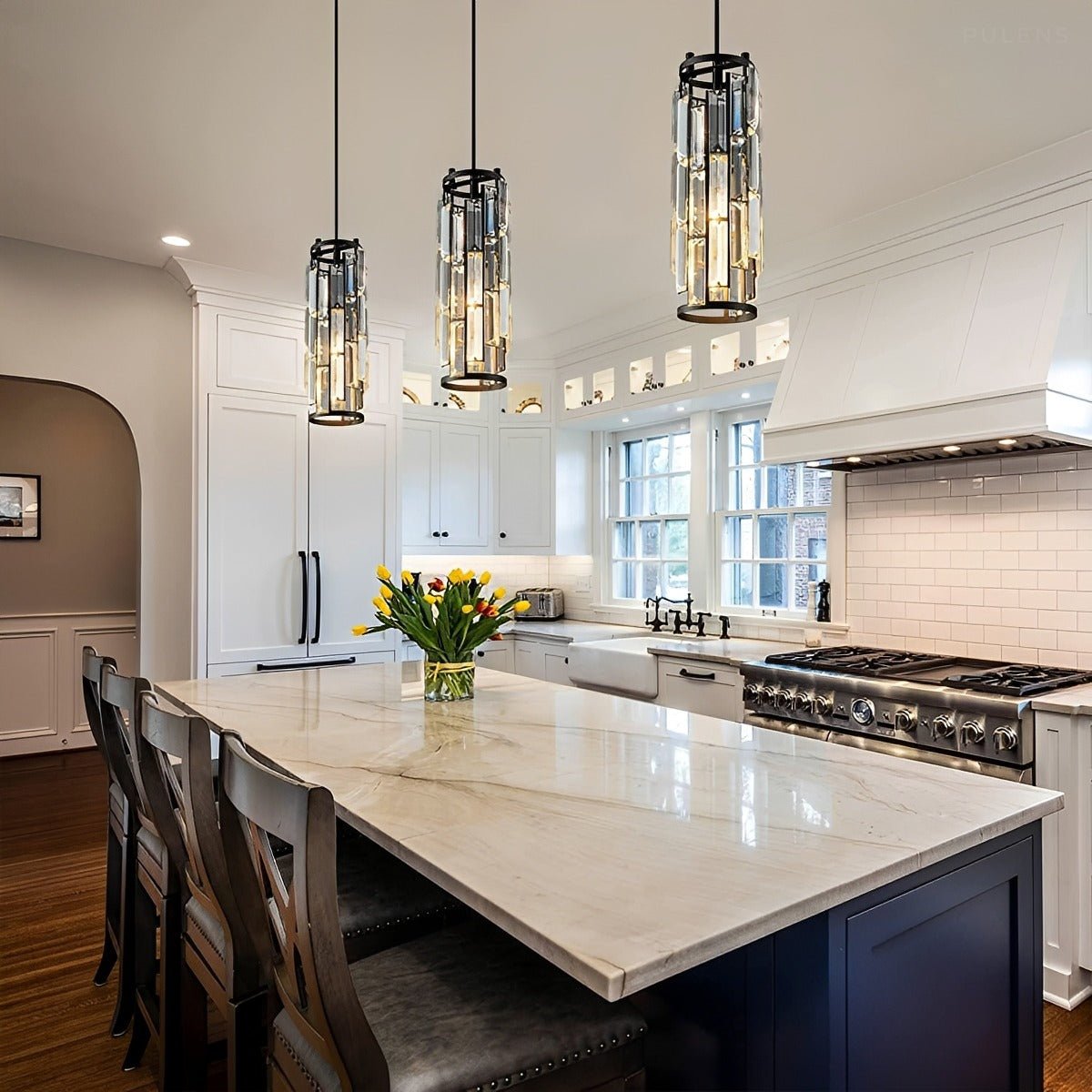 Dimmable Cascade Crystal Pendant Chandelier - Pulens