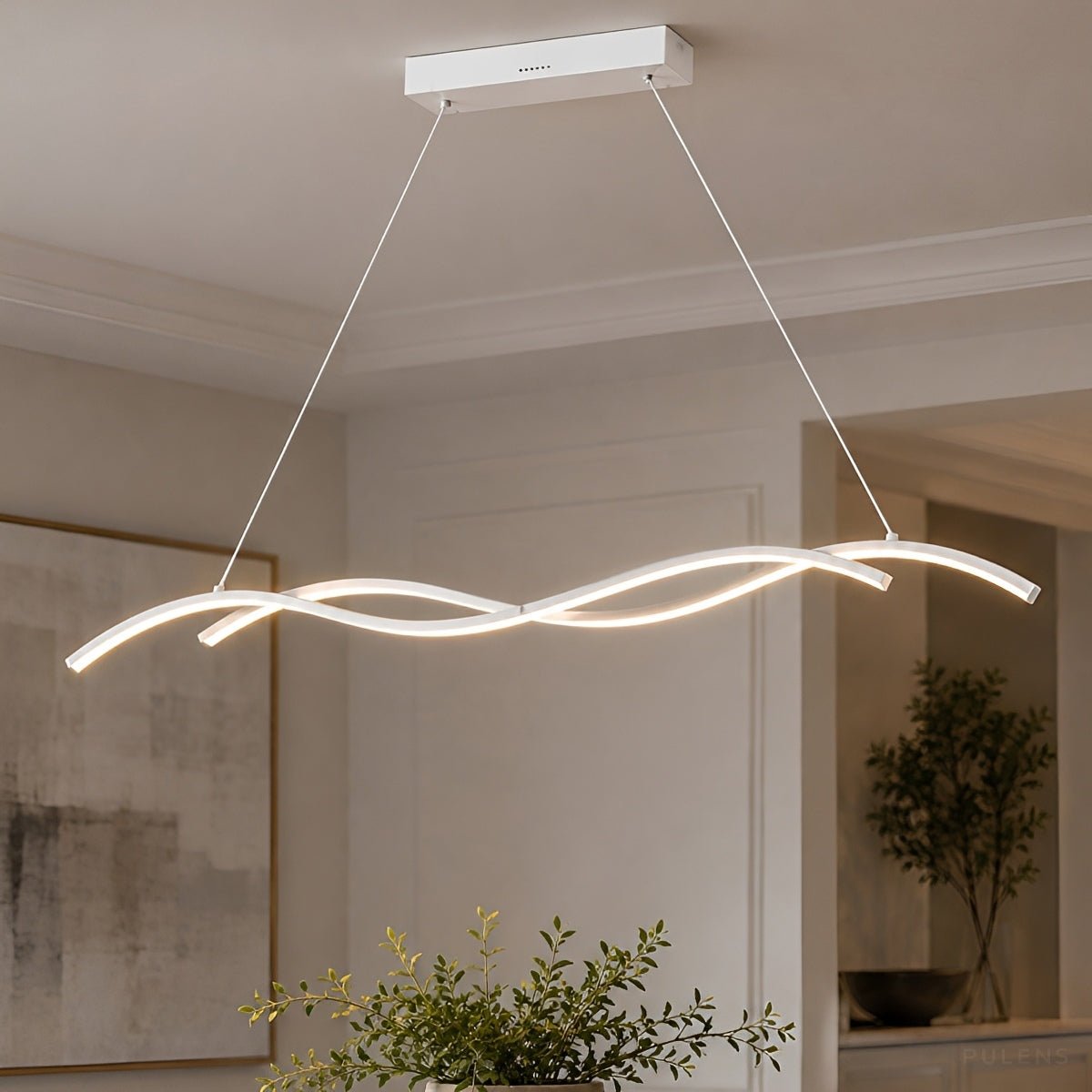 Dimmable Modern Double Wave LED Pendant Light - Pulens
