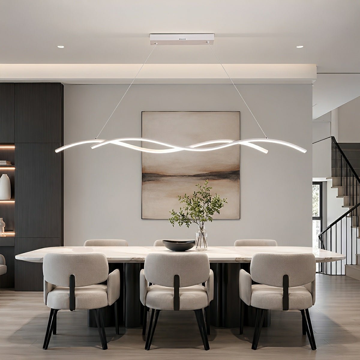 Dimmable Modern Double Wave LED Pendant Light - Pulens