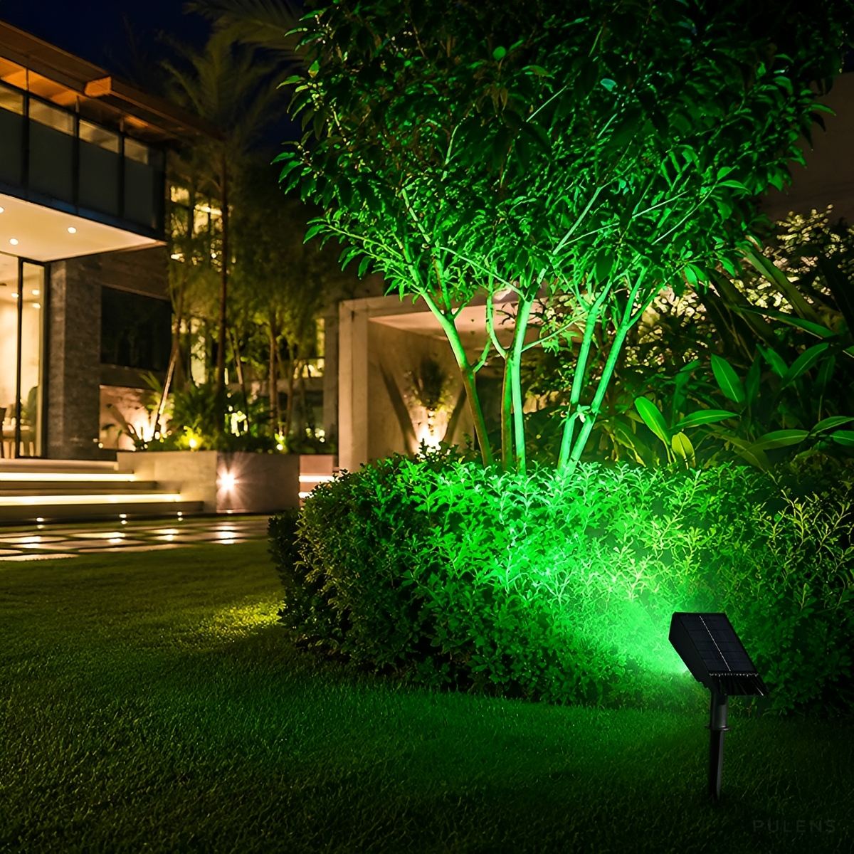 Waterproof Circular Beam LED Solar Spot Light Landscape Lighting - Pulens