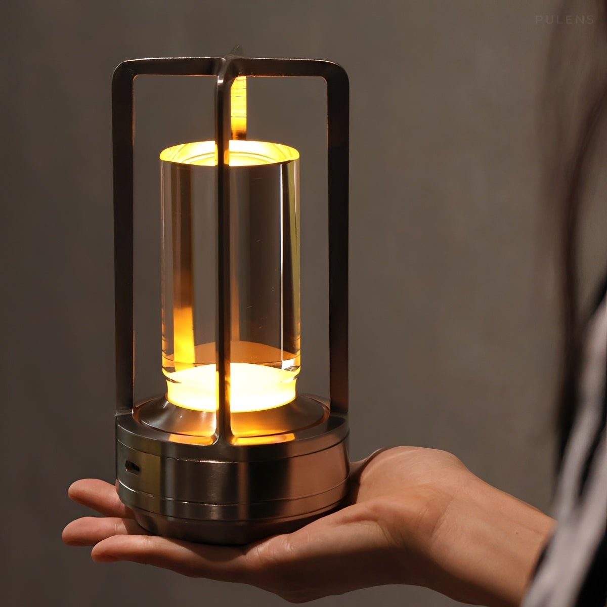 Portable Lantern Cage Table Lamp with Touch Dimming - Pulens