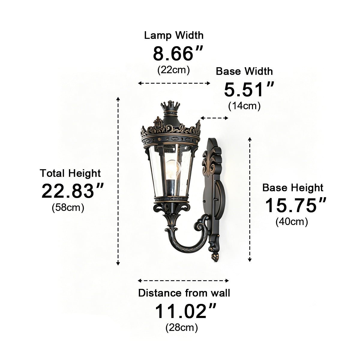 Dimmable Vintage Outdoor Wall Light Waterproof - Pulens