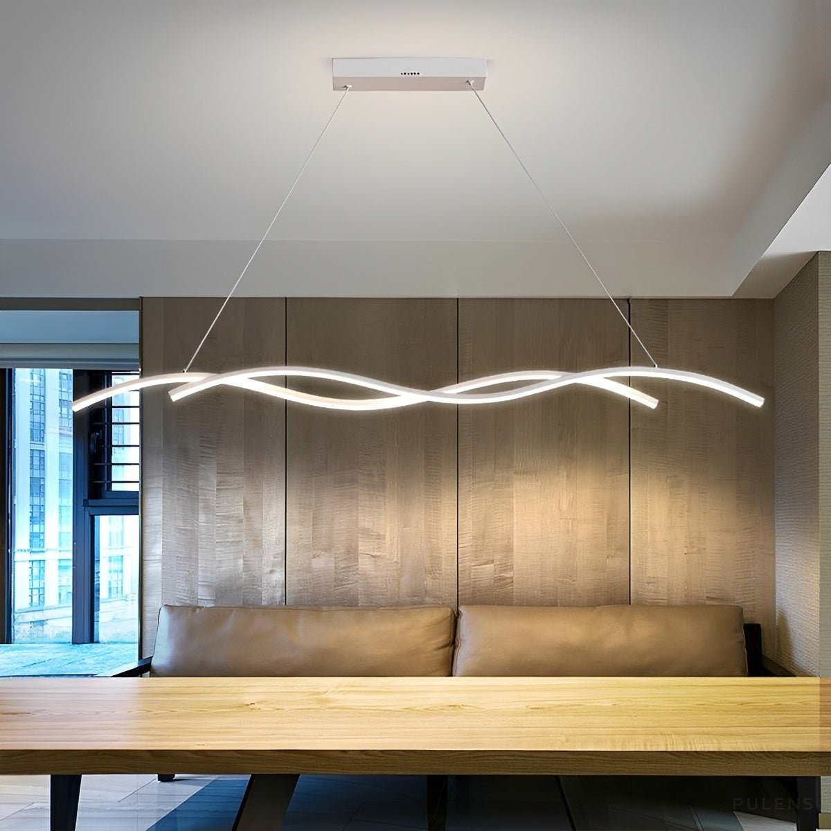 Dimmable Modern Double Wave LED Pendant Light - Pulens