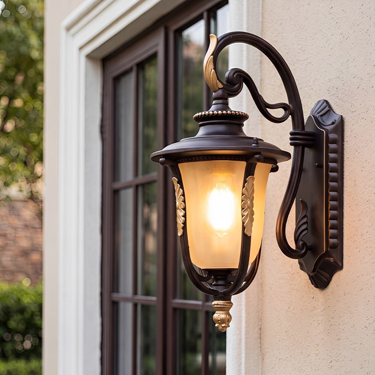 Dimmable Shepherd Hook Coach Outdoor Wall Light - Pulens