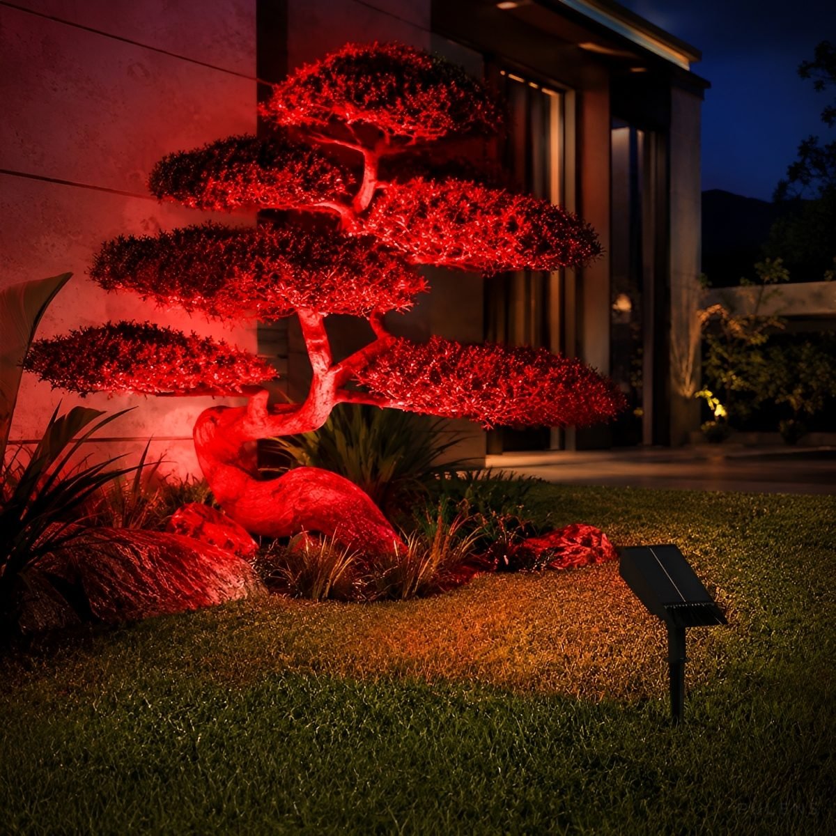 Waterproof Circular Beam LED Solar Spot Light Landscape Lighting - Pulens