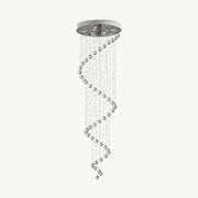 Modern Spiral Crystal LED Chandelier Luxury Staircase Light - Pulens