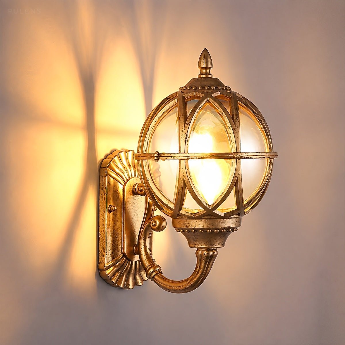Dimmable Cage Lantern Outdoor Wall Light - Pulens