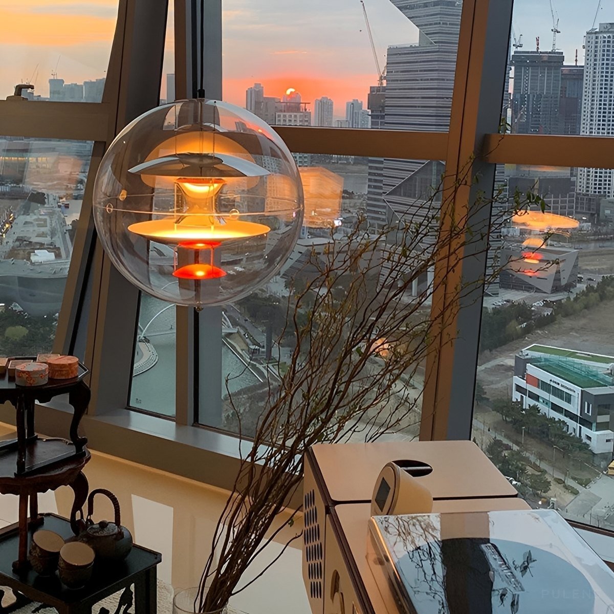 Dimmable Modern Orb Globe Pendant Light - Pulens