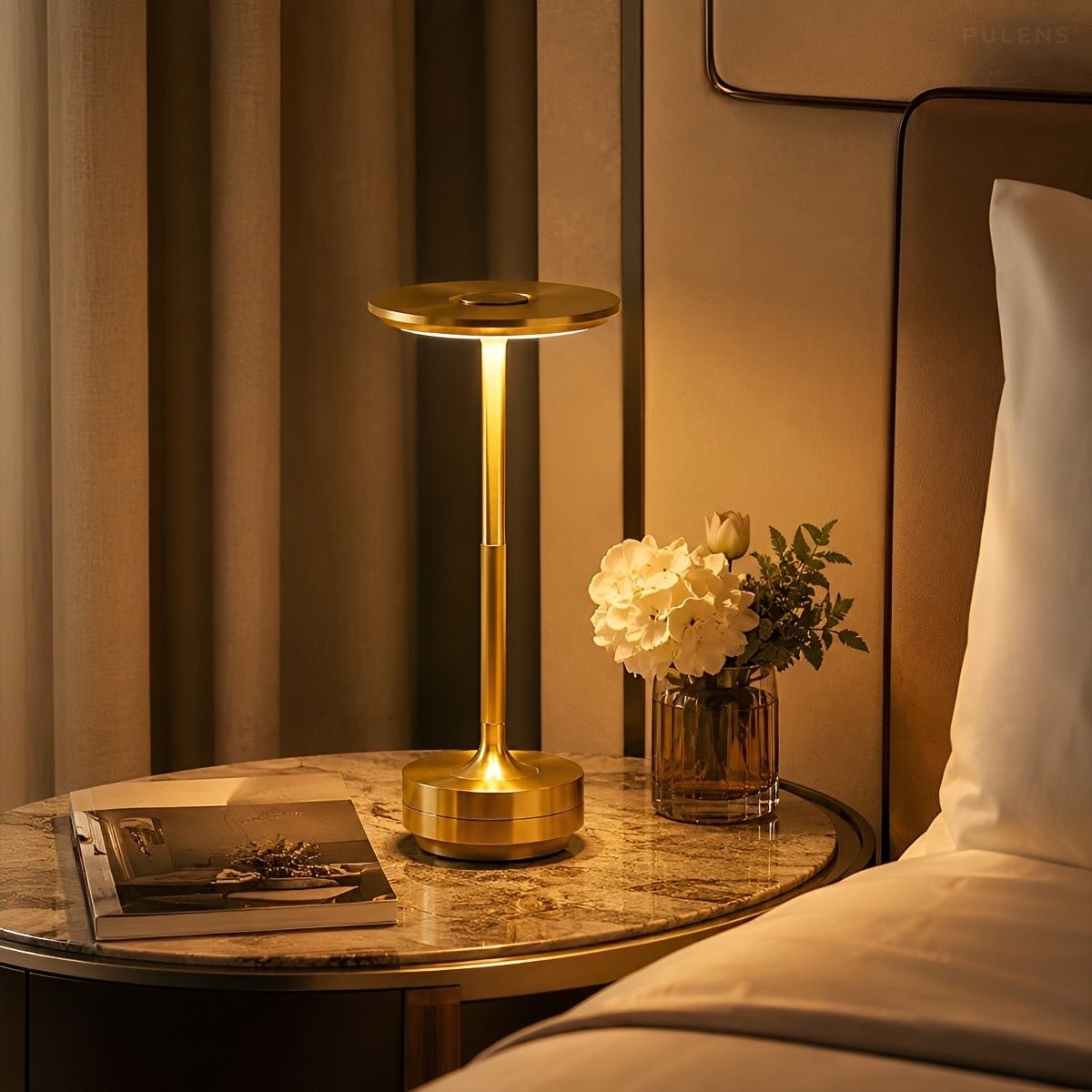 Modern Dimmable Floating Dish LED Table Lamp - Pulens