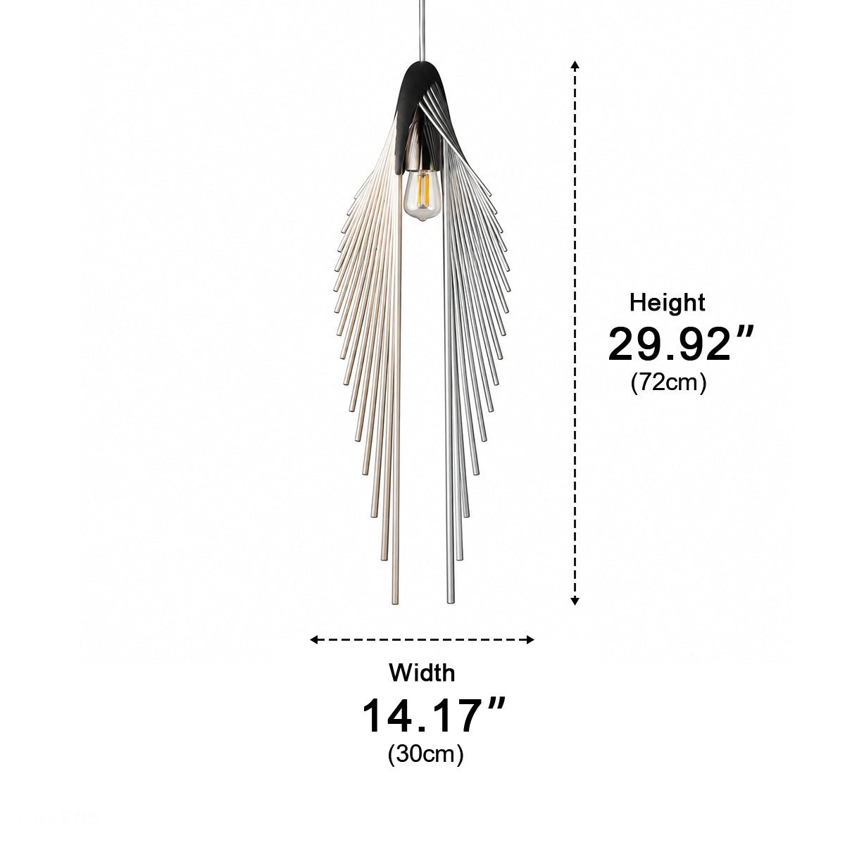 Modern Luxury Feather Inspired Sculptural LED Pendant Light Art Decor - Pulens