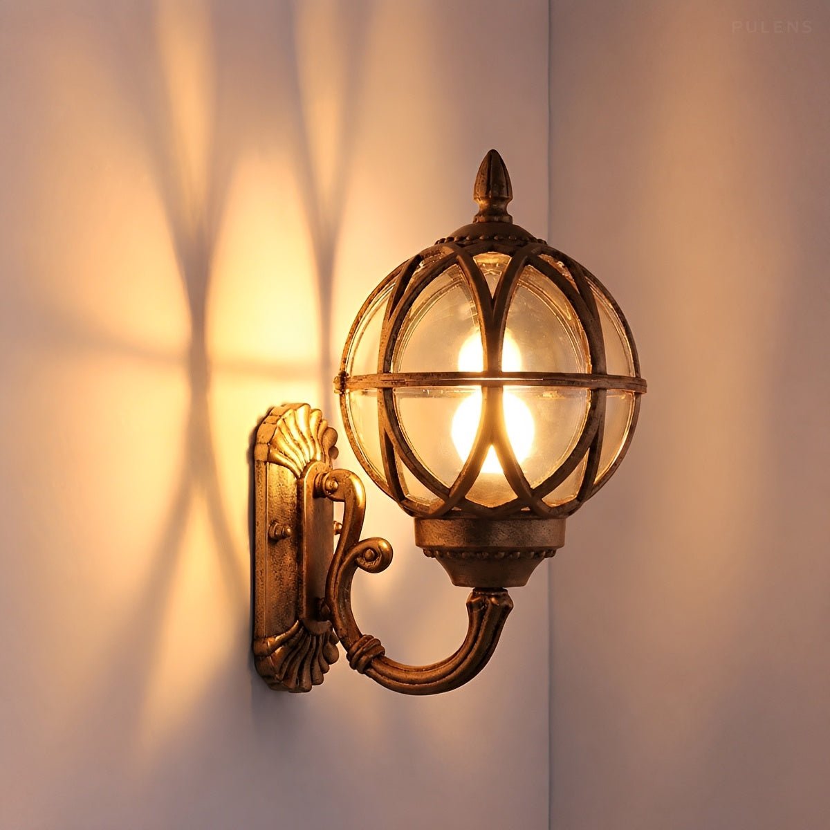 Dimmable Cage Lantern Outdoor Wall Light - Pulens