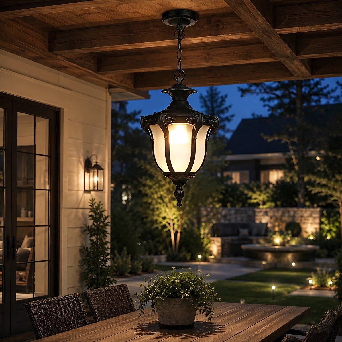 Dimmable Estate Coach Outdoor Pendant Light - Pulens