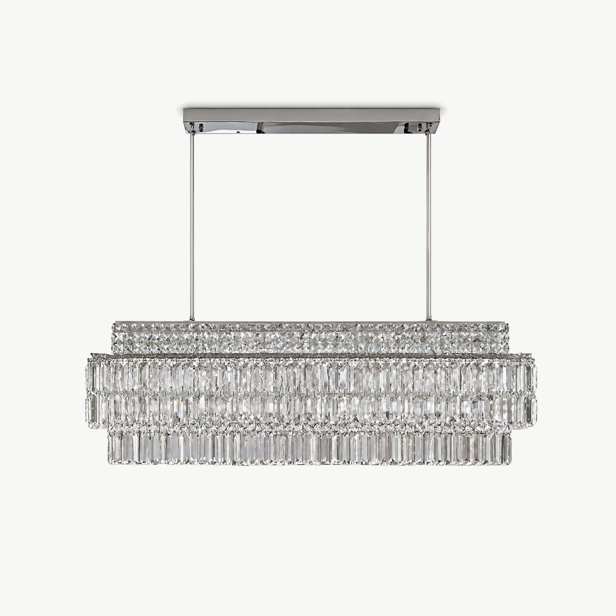 Modern Luxury Rectangular Crystal LED Chandelier - Pulens