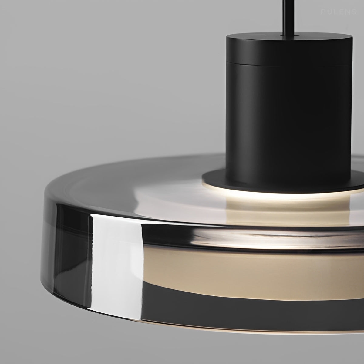 Modern Disc Pendant Light Round Glass