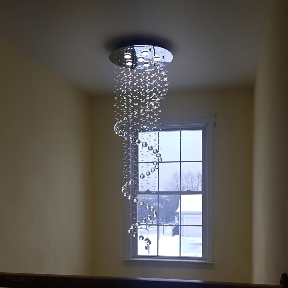 Modern Spiral Crystal LED Chandelier Luxury Staircase Light - Pulens