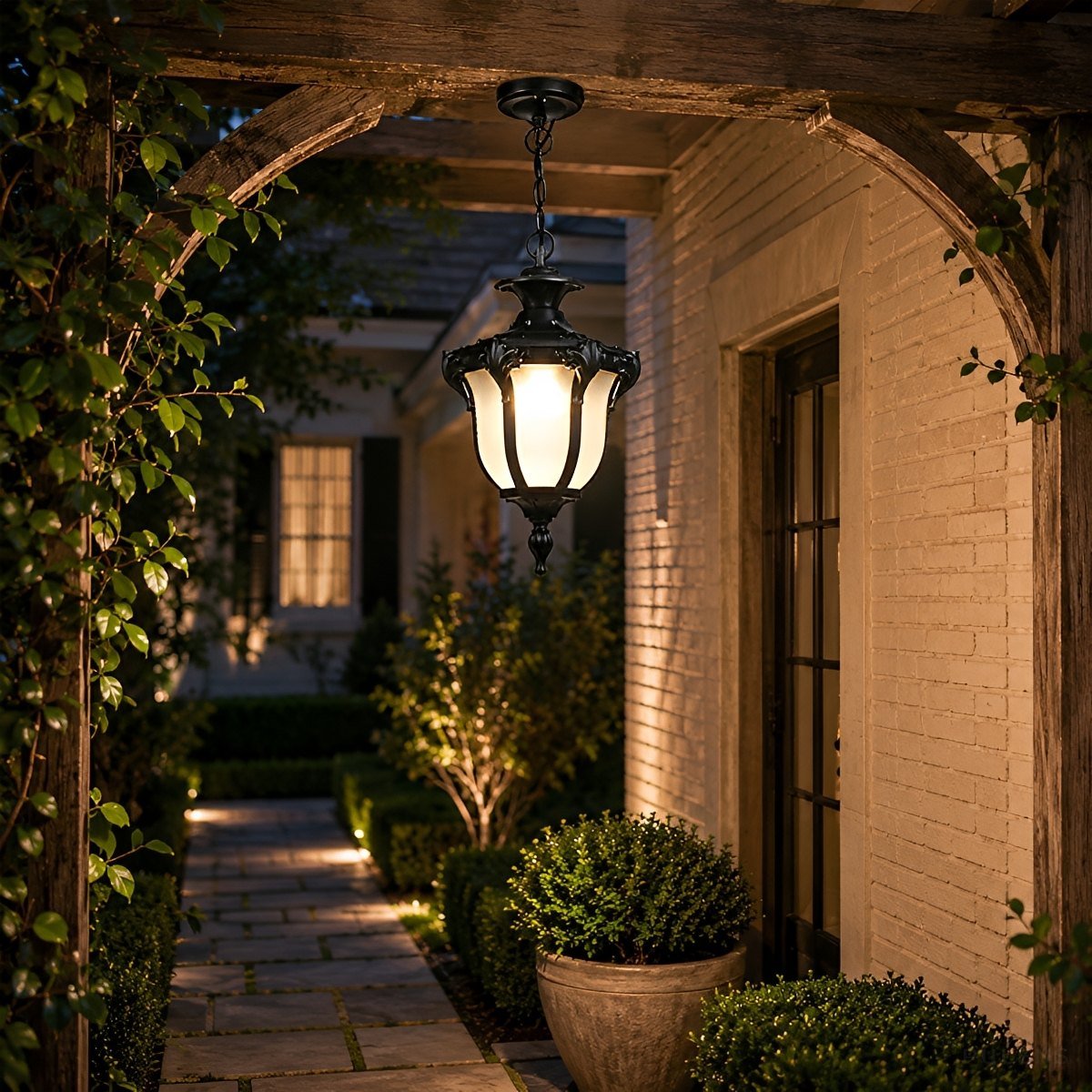 Dimmable Estate Coach Outdoor Pendant Light - Pulens