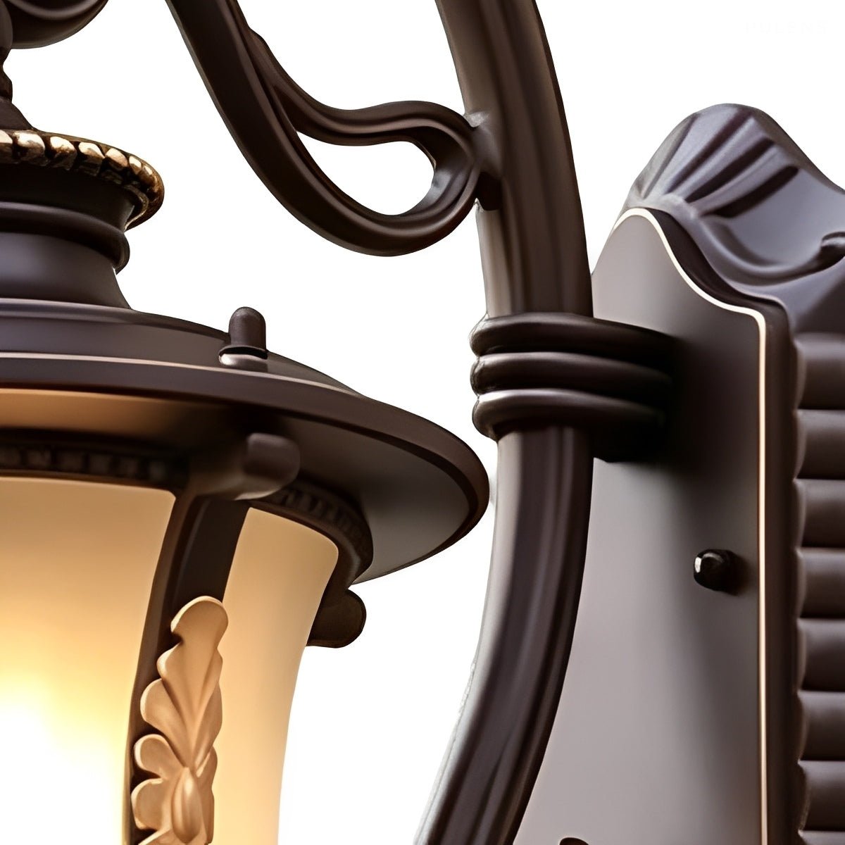 Dimmable Shepherd Hook Coach Outdoor Wall Light - Pulens