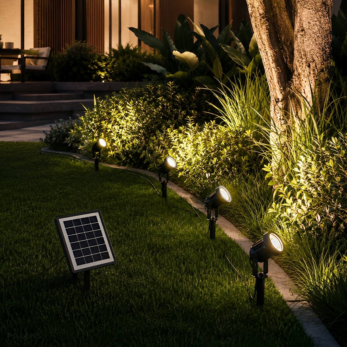 Waterproof Solar Spotlights Outdoor LED Landscape Lights - Pulens