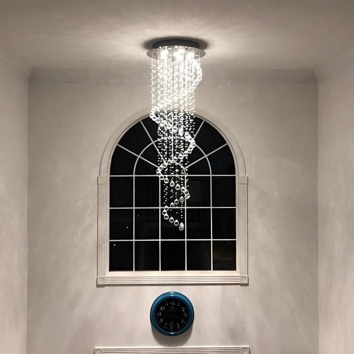 Modern Spiral Crystal LED Chandelier Luxury Staircase Light - Pulens