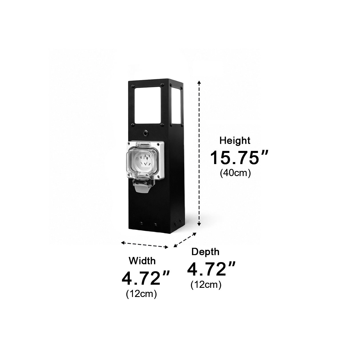 Waterproof Outdoor Pathway Light with GFCI Outlet - Pulens