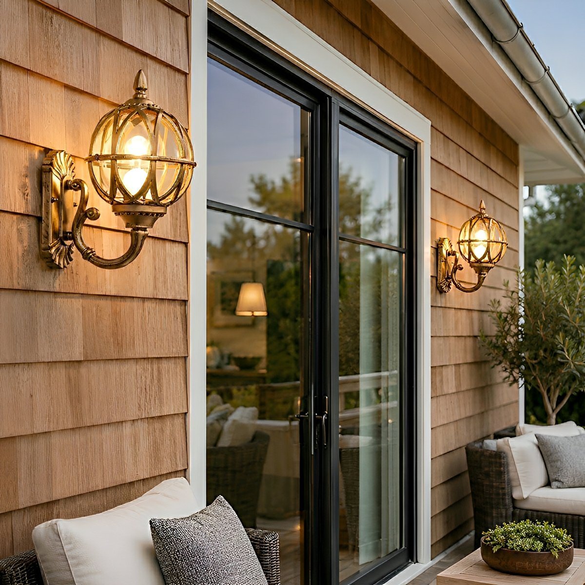 Dimmable Cage Lantern Outdoor Wall Light - Pulens