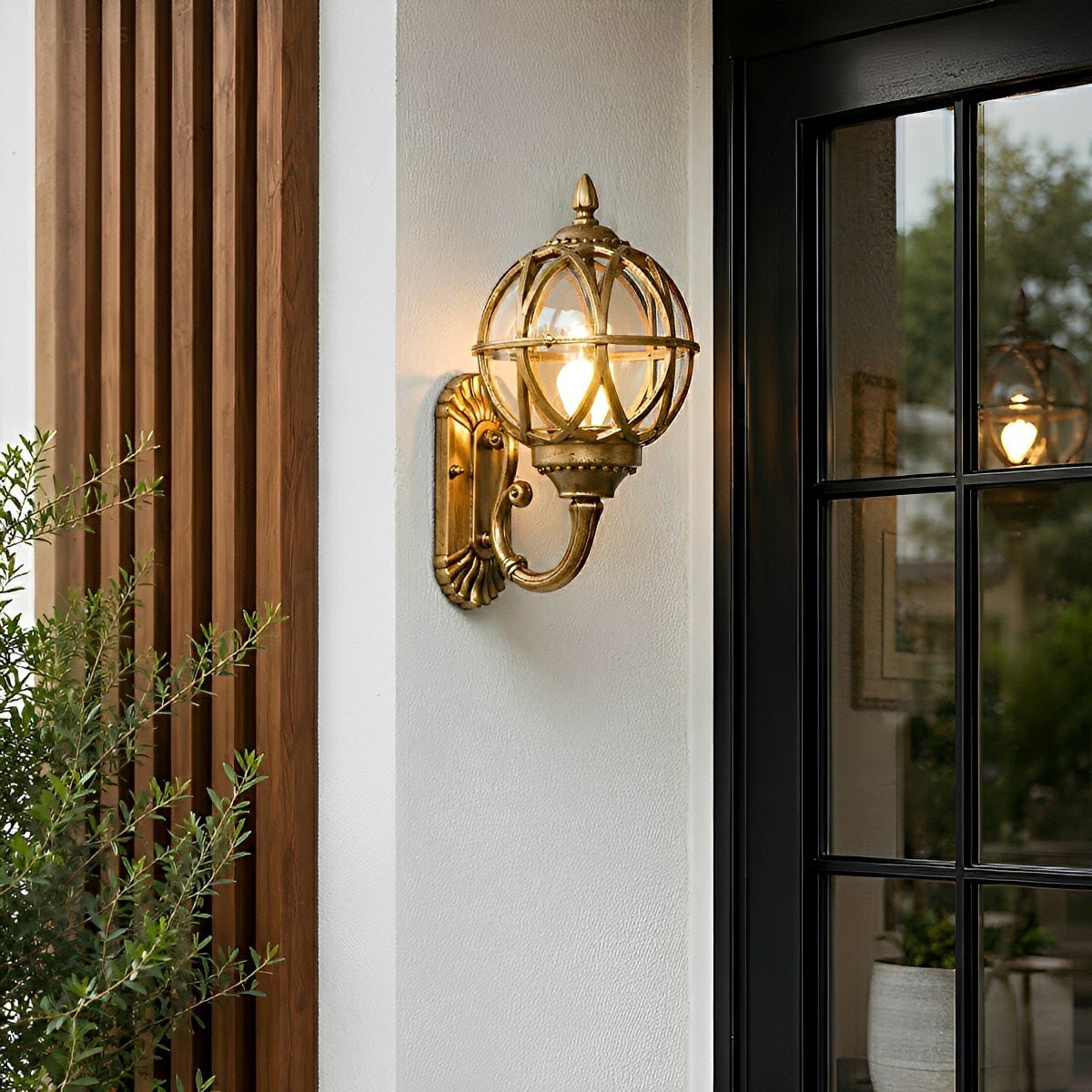 Dimmable Cage Lantern Outdoor Wall Light - Pulens