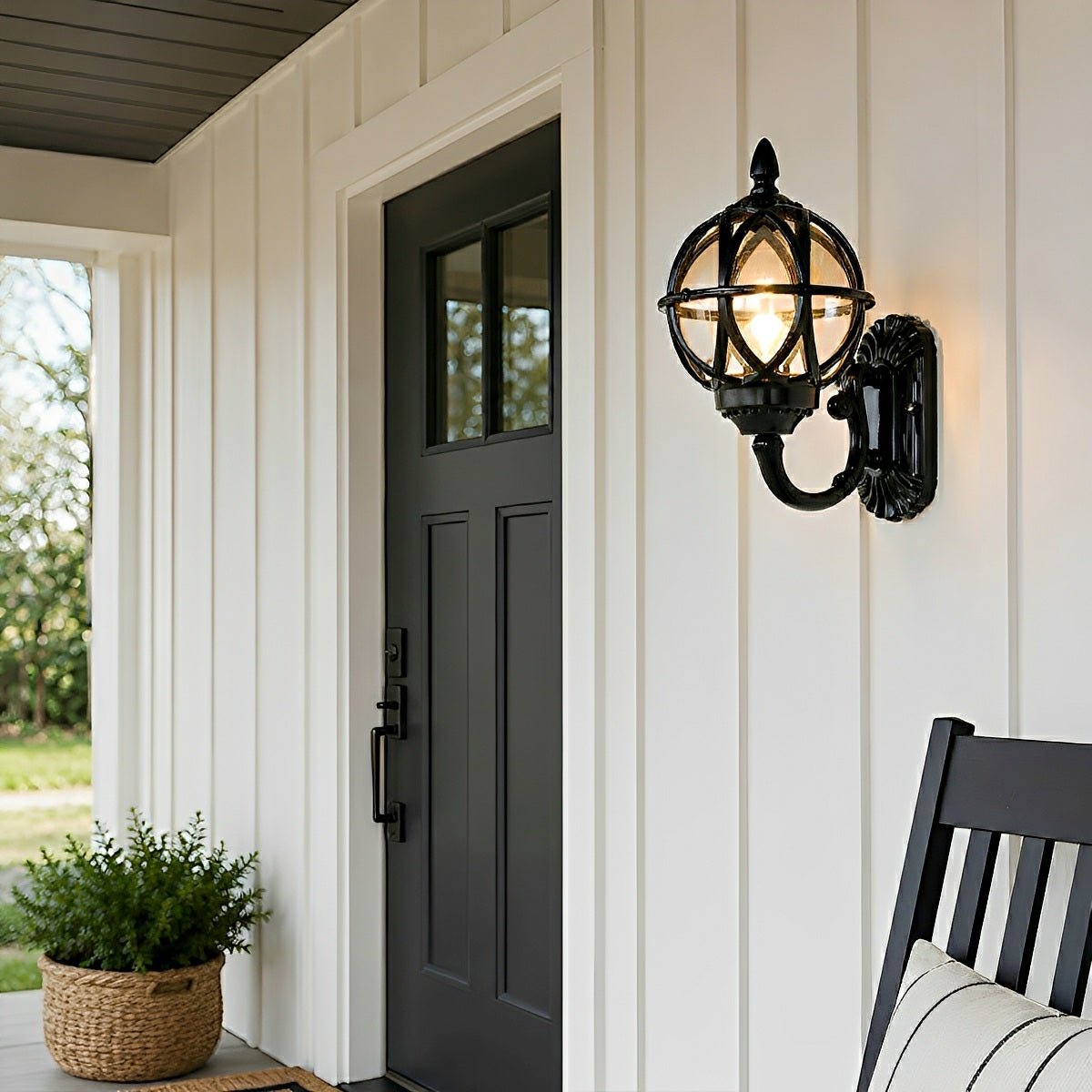 Dimmable Cage Lantern Outdoor Wall Light - Pulens