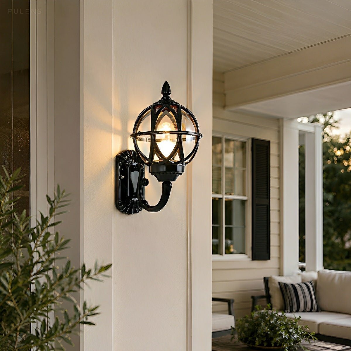 Dimmable Cage Lantern Outdoor Wall Light - Pulens