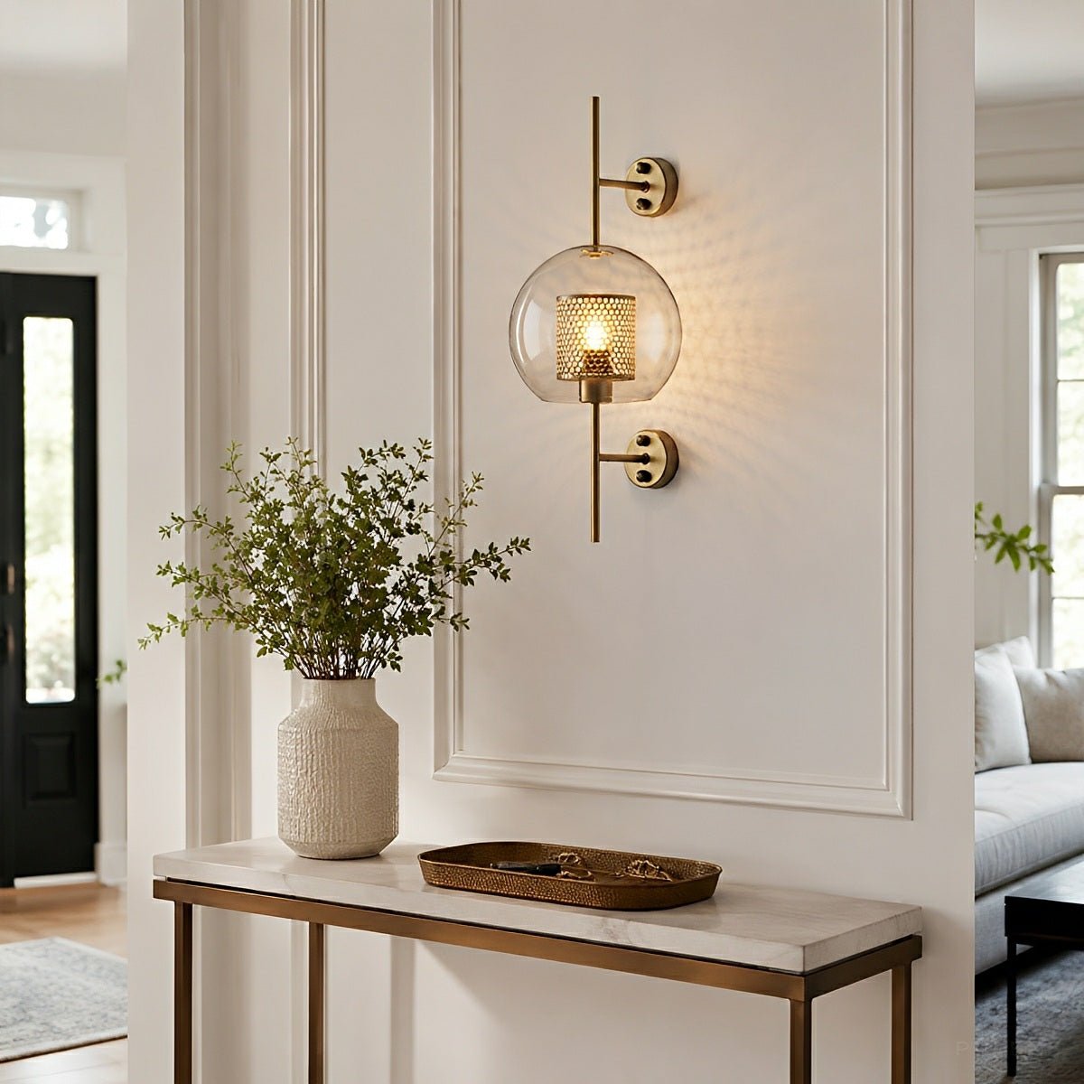 Dimmable Globe Glass Wall Sconce - Pulens
