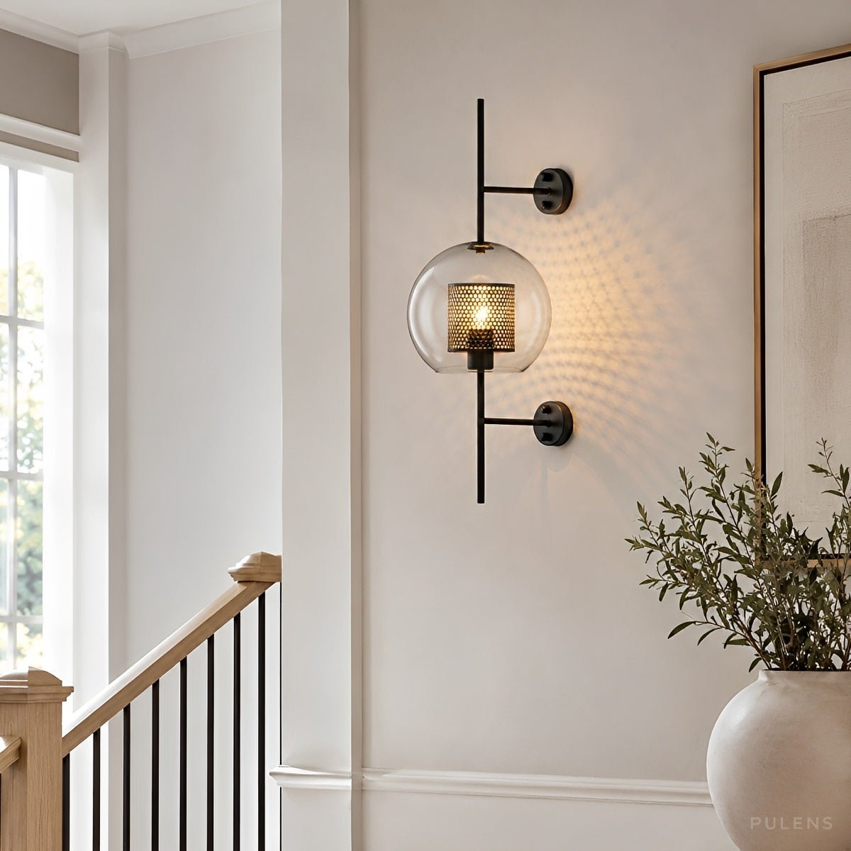 Dimmable Globe Glass Wall Sconce - Pulens