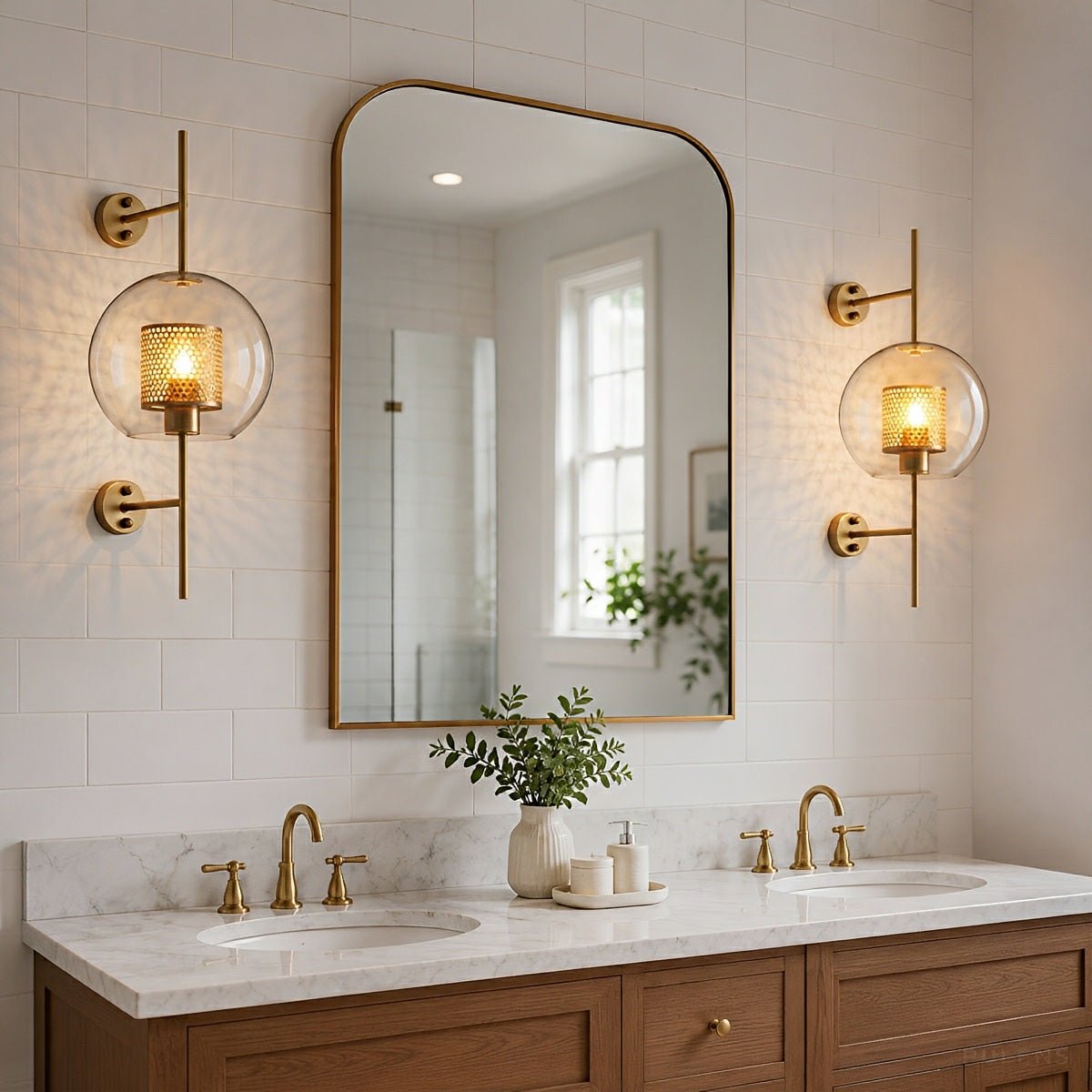 Dimmable Globe Glass Wall Sconce - Pulens